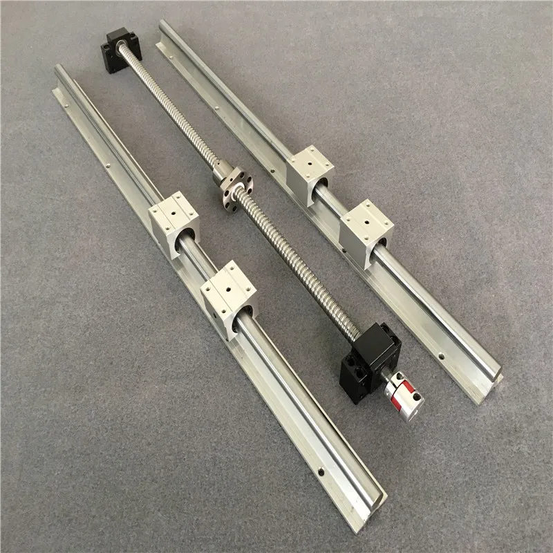 3 ballscrew SFU1605-400/900/1500+3BK/BF12 & 3set BK/BF12 & 6pcs SBR16 Linear Guide rails & 3 couplers for CNC Kit