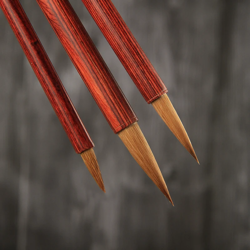 

3pcs Chinese Calligraphy Brushes Excellent Quality Weasel Hair Writing Brush Fit For Calligraphy Practice Wolf Hair Brush Pen