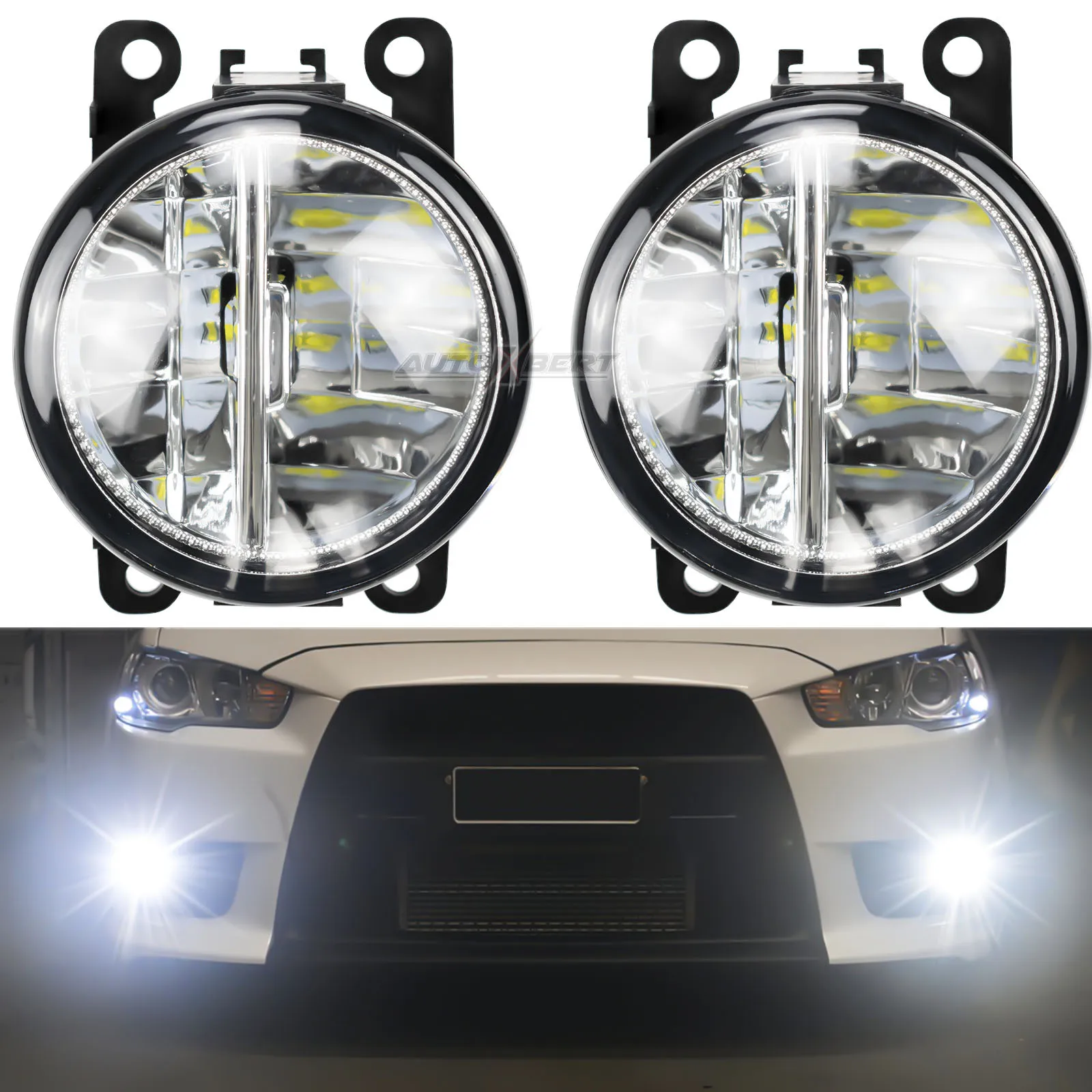 For Mitsubishi ASX Outlander Eclipse Galant Grandis Pajero Lancer Triton L200 Fog Light Assembly 12V Xenon White DRL Blinker