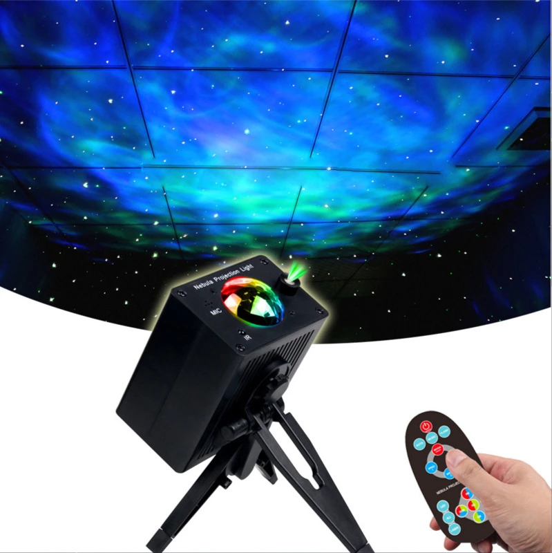 LED Aurora Starry Sky Projection Lamp Colorful Remote Control Dreamy Rotating Romantic Starry Sky Water  Light Night Light