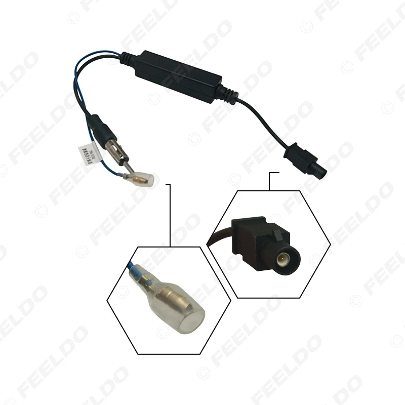 Car Radio Antenna Aerial Adaptor Plug Cable Fakra Male Connector With Amplifier For Volkswagen Audi Citroen Ford Renault