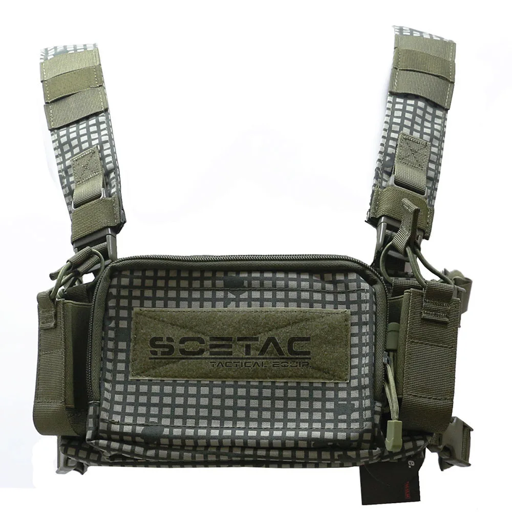 SOETAC CS Wargame Chest Rig Airsoft Tactical Vests Gear Bag Magazine Pouch Gun Holster Molle System Waist Pack Men