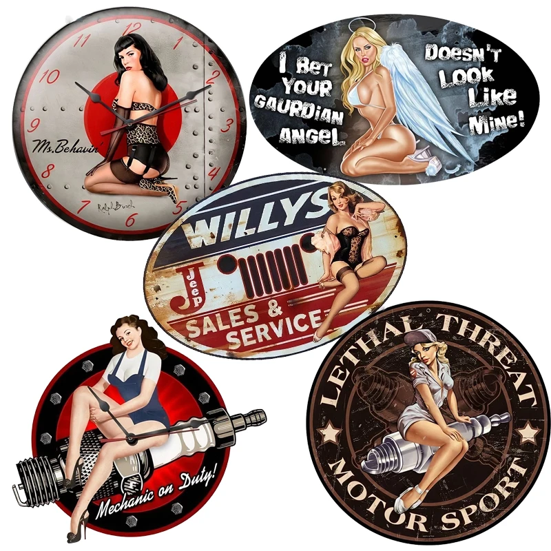 Retro Spark Plug Pinup Girl Car Sticker Windshield Bumper Motorcycle Helmet Decal High Quality KK Vinyl Cover Scratches PVC