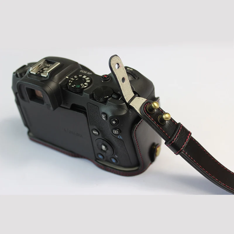 หนัง PU ฝาครอบกล้องสําหรับ Canon EOS RP R-P SLR แบบพกพากระเป๋าเปลือกป้องกันพร้อมสายคล้อง