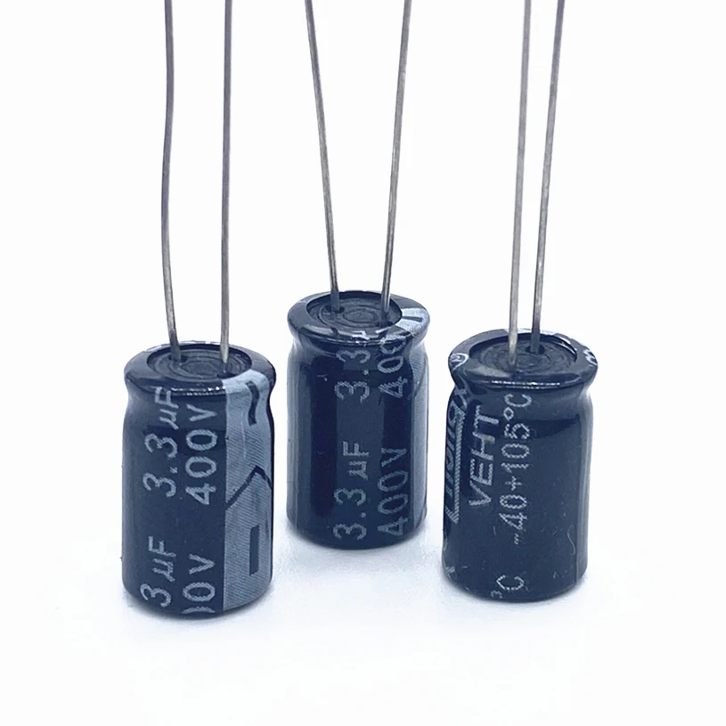 Condensador electrolítico RADIAL de aluminio, 400V, 3,3 UF, 8x12, 3300NF, 20%, 30 unids/lote