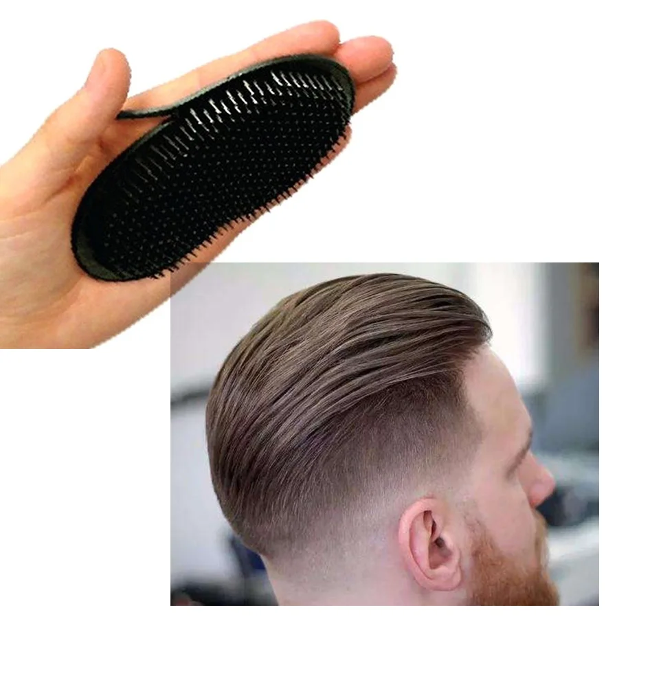 1Pc Men Hair Comb Brush Portable Beard Mustache Palm  Tools Scalp Massage Black Combs Shampoo Brush