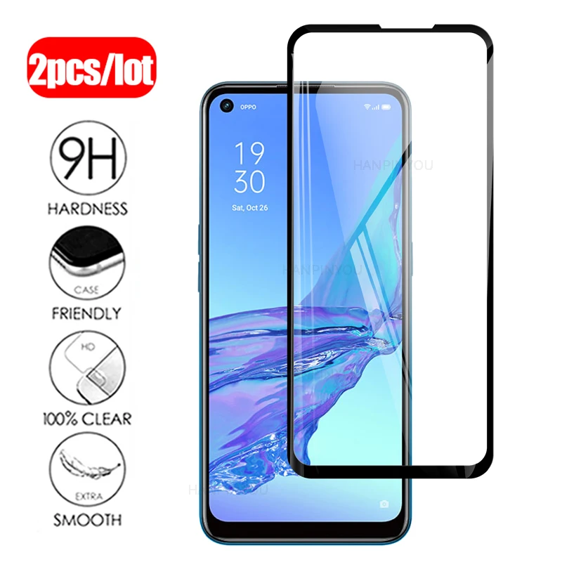 2Pcs Protective Tempered Glass on For Oppo A53 oppoa53 6.5