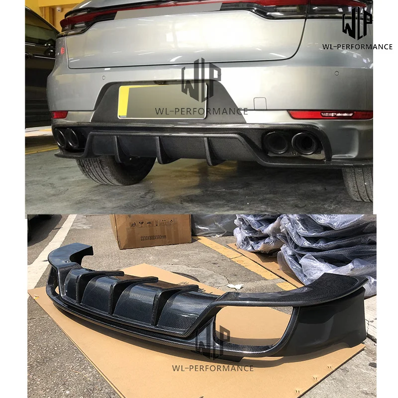 New Sytle High Quality Carbon Fiber Rear Bumper Diffuser Car Styling for Porsche Macan Car Body Kit