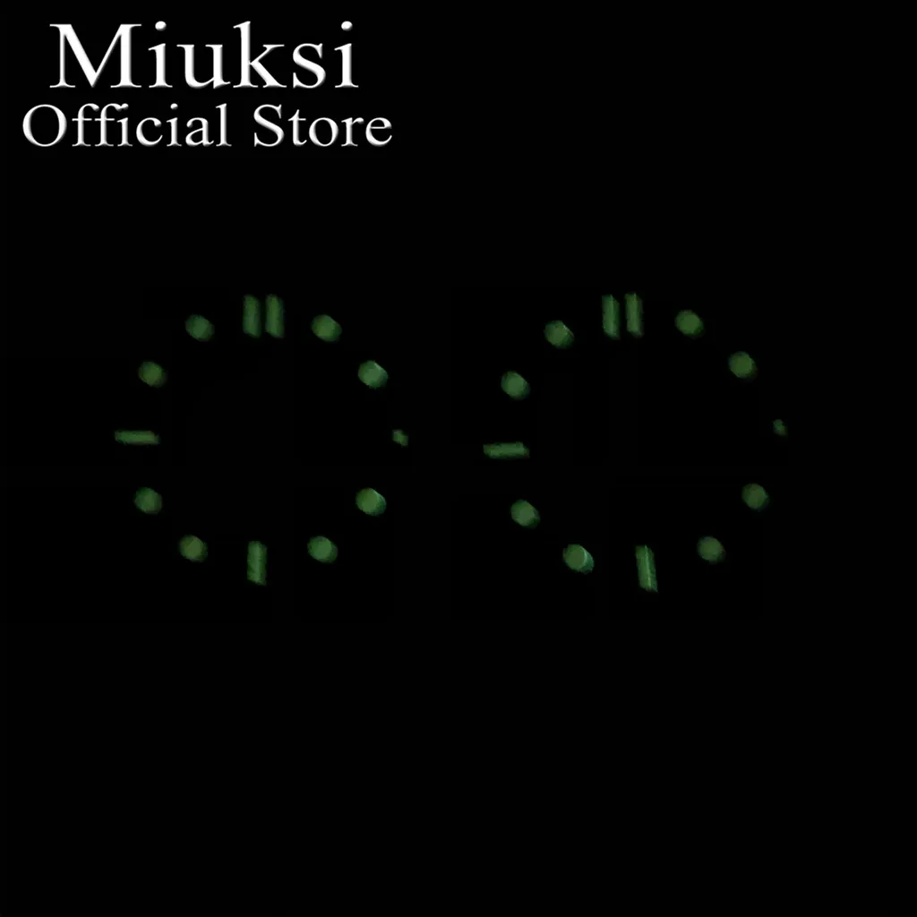 Miuksi 31mm sterile dial luminous fit NH35 NH36,ETA 2824 2836,Miyota 8205 8215 821A,Mingzhu DG2813 3804,Seagull ST1612 movement