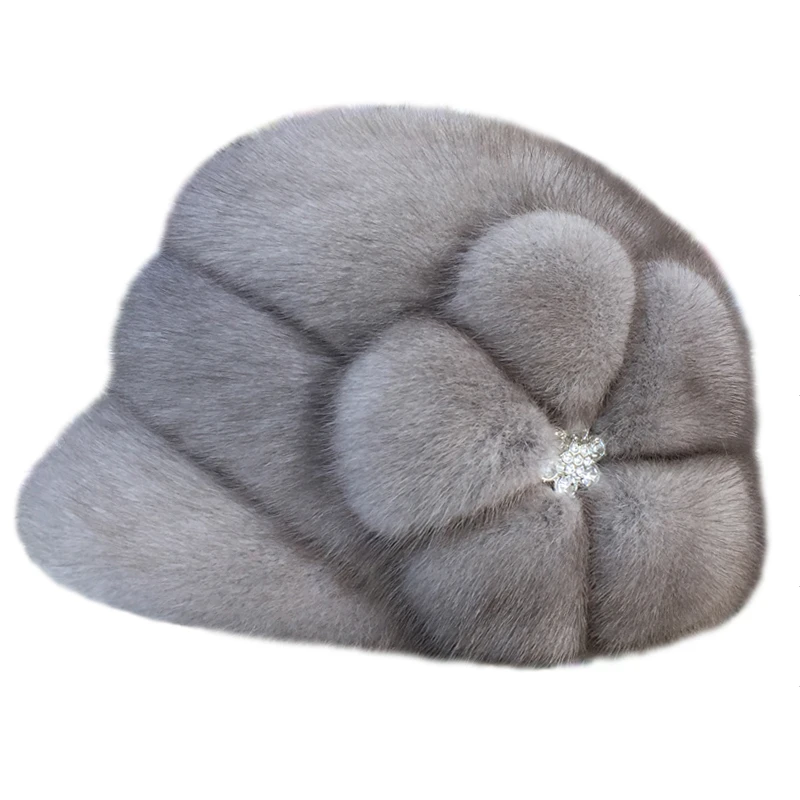 2020 Fashion Mink Fur Cap For Women Real Natural Whole Fur Hat Top Accessories Warm Ln Russian Winter Fur Hats For Lady