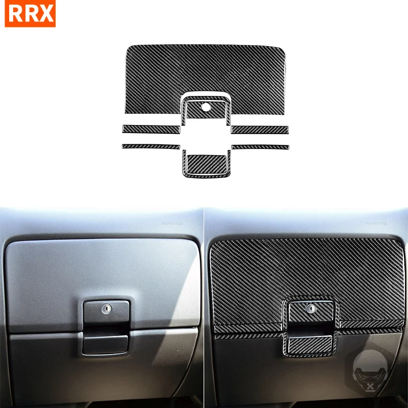 

For Chevrolet Silverado For GMC Sierra 1500 2014-2018 Glove Storage Box Panel Handle Carbon Fiber Sticker Decoration Parts