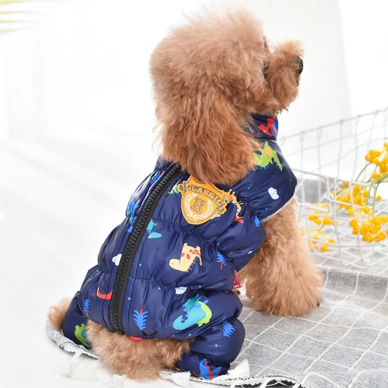 Zipper Sleeveless Dog Down Parkas Clothes Winter Warm Snow Outfit Jacket For Puppy Animal Dachshund Chihuahua Pugs Pet Cat Coat