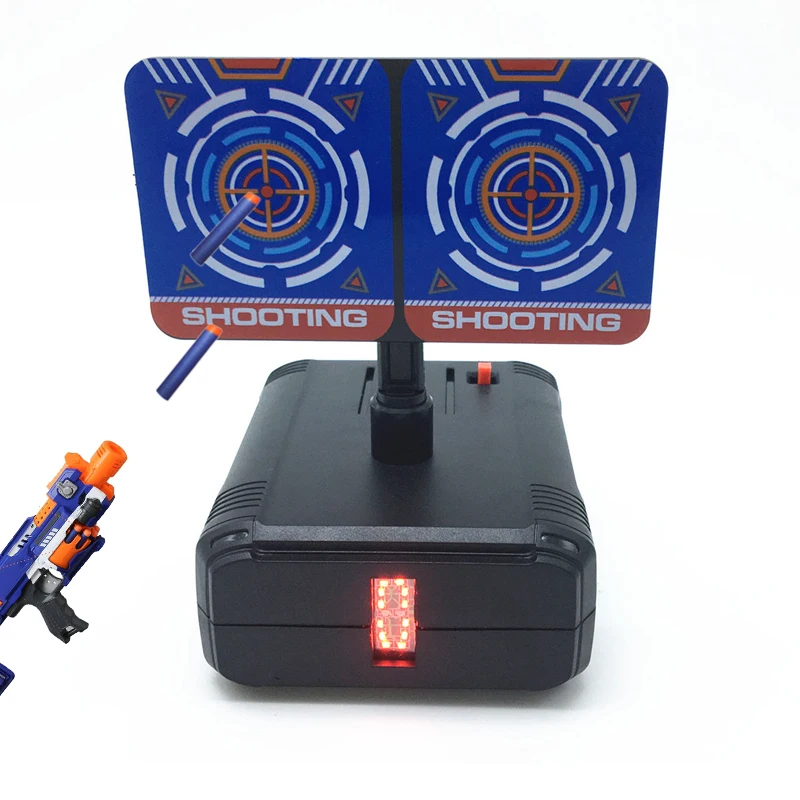 Balles de tir pour Nerf Guns, réinitialisation automatique, accessoires de cible de tir électrique, jeu de tir pour enfants, son et lumière, jouets,