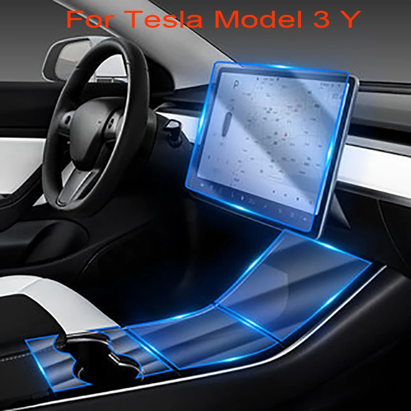 

For Tesla Model 3 Y Accessories Center Control Touchscreen Car Navigation Touch Screen Tempered Glass Protector Film