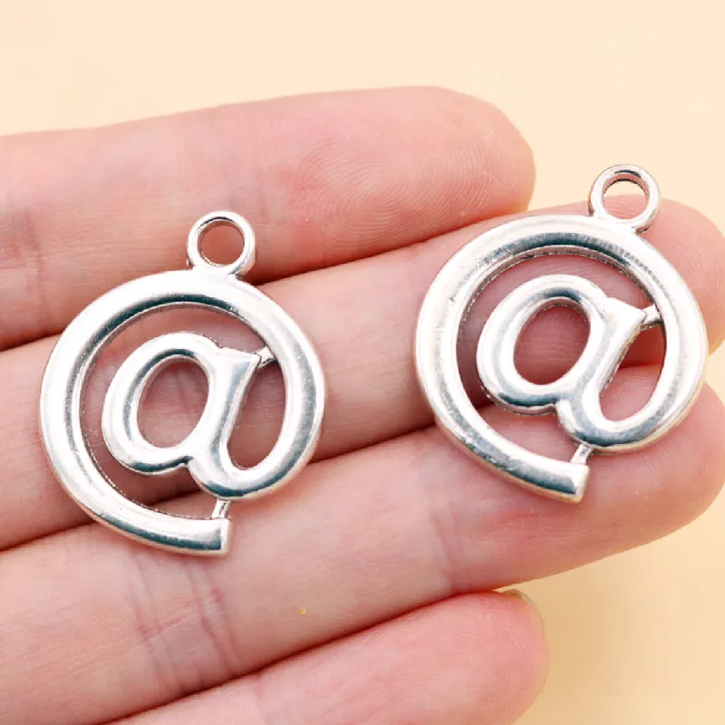 10pcs computer language character * @ *  Necklace Bracelet DIY Jewelry Pendant Popular Handicraft Making 29*28mm A1800