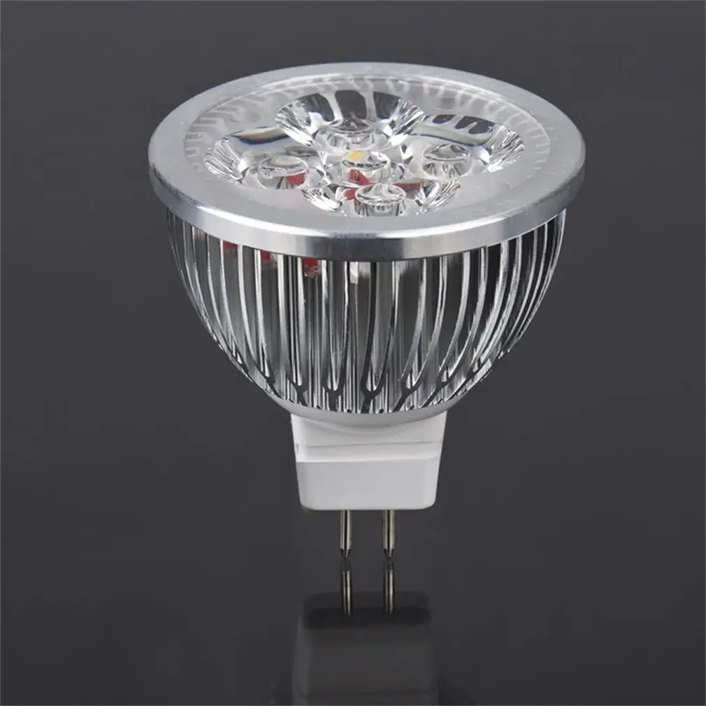 4 LED Bulb MR16 4W 12V Aluminum Cool White Spot Light Bulb Lamp Spotlight Focus Downlight 7800-8000K 280-300 Lumen