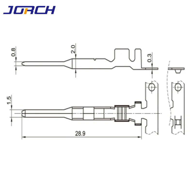 50 stücke 1,5mm automotive crimpen draht terminal messing verzinnt männlichen pins von fci 211cc2s112 0/211cc2s1160p