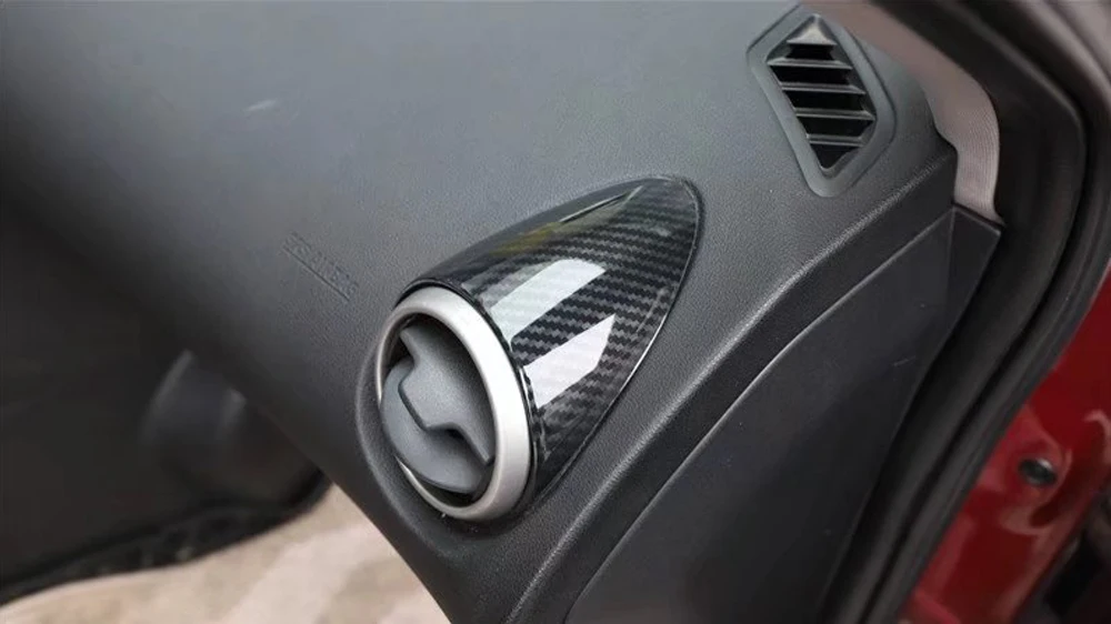 Car Accessories For Nissan Qashqai J10 2006-2013 ABS Carbon Fiber Printed Interior Side Air Vent Outlet Cover Trim 2pcs