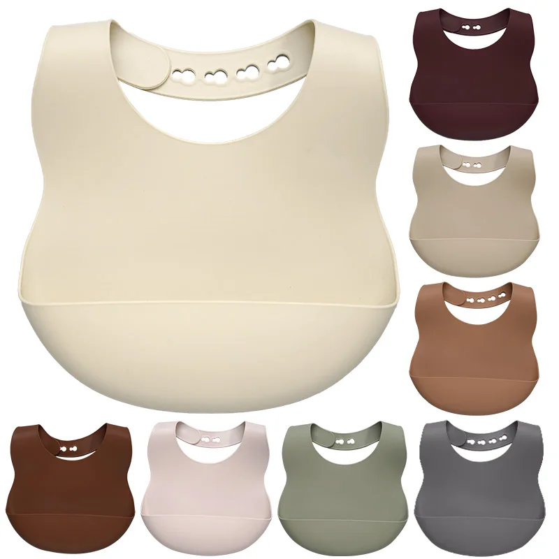 1 Pcs Soft Silicone Burp Bibs For Children Fashionable Baby Breastplate Feeding Waterproof Bibs Food Grade Newborn Accessories