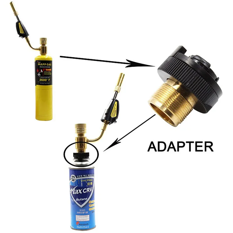 Canister Gas Convertor Shifter Refill Adapter Gas Stove Camping Stove Cylinders+ Gas Cartridge Head Conversion Adapter