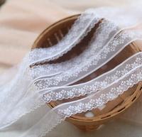 10 Meters White Thin Crocheted Fabric Lace Sweater Side Skirt Curtain Sofa DIY Lace Trim Doll Garment Accessories