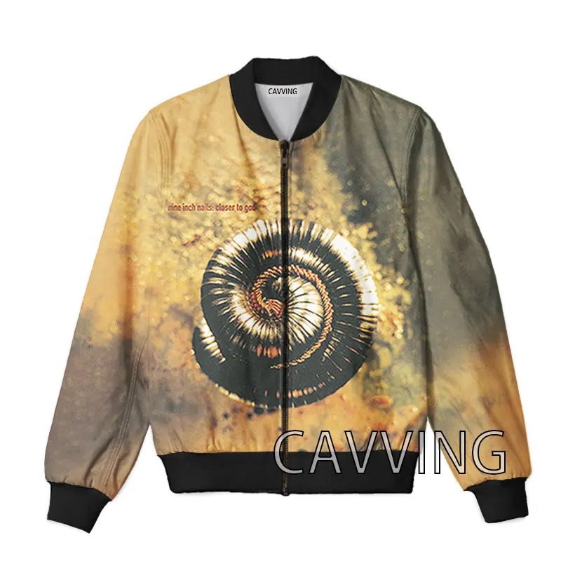 CAVVING 3D Printed NIN Nine Inch Nails Band  Zipper Bomber Jackets Men Overcoat Mens Coat Zip Up Jackets for Women/Men