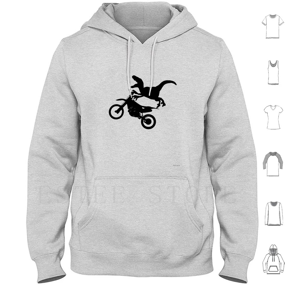 Dinosaur Raptor Riding Motor Bike Hoodies Dinosaur Raptor Bike Motorcycle Ride Cycle Motorcross Kids Bookinspired