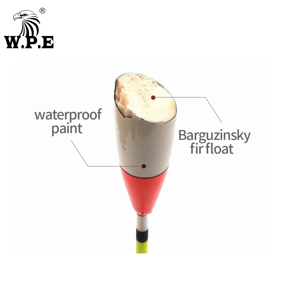 W. P.e 브랜드 3 개/몫 새로운 낚시 플로트 bargujinsky 전나무 플로트 크기 5g/6g/7g/8g 잉어 낚시 28.5cm-30.5cm 낚시 태클 수직