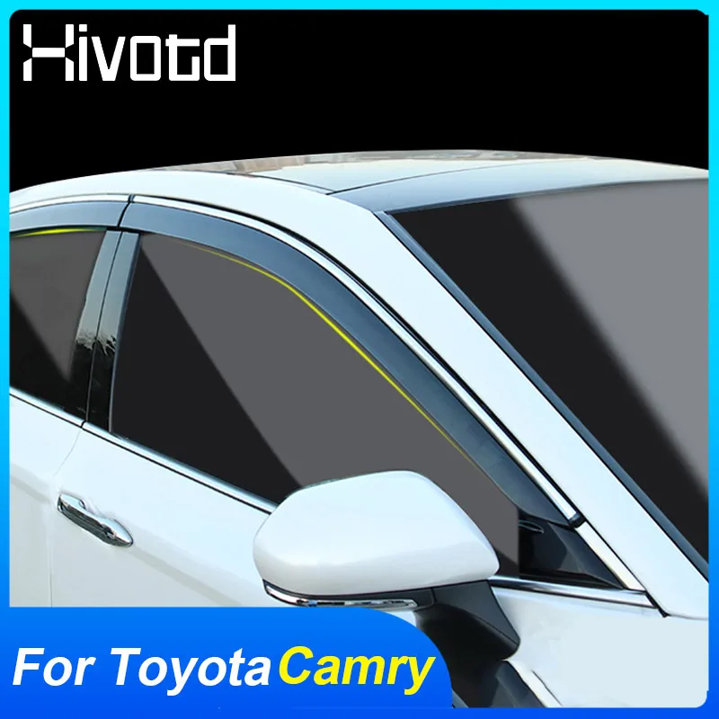 

Для Toyota Camry 2020, дефлекторы оконного козырька автомобиля, защита от солнца и дождя, отделка, внешняя декоративная часть, аксессуары для стайлинга автомобиля