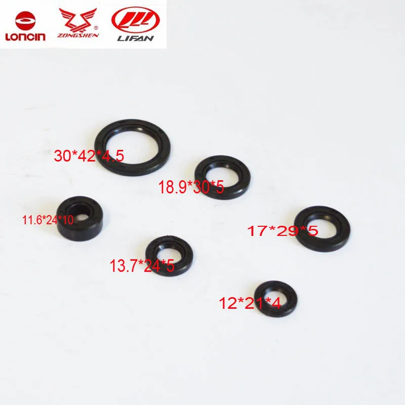 LONCIN zongshen lifan engine Oil Seal Kit for 50CC 110CC 125cc Z50 CT70 CRF50 XR50 China Pit Dirt Bikes ATV