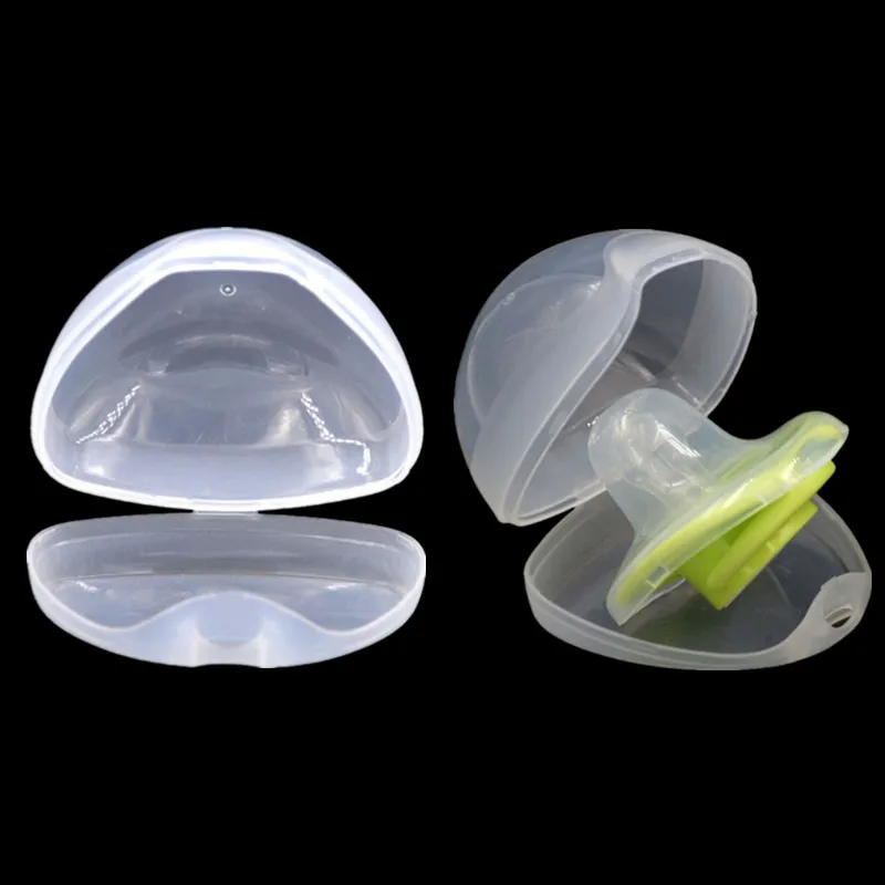 BPA Free Baby Dummy Pacifier Case Transparent Safe Infant Soother Pod Storage Box BPA-Free Nipple Shield Container Holder