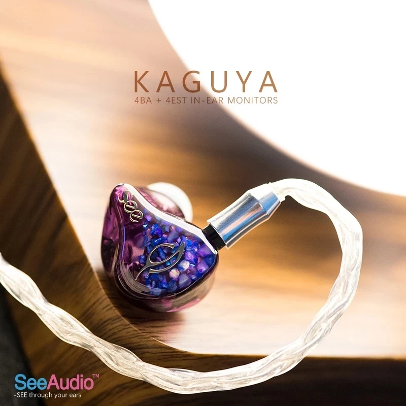 

SeeAudio Kaguya HiFi Earphones Hybrid Driver(4EST+4sonion BA) In-Ear Headphones Earplugs Music Monitor IEM Wired Earphones