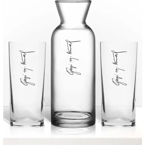 Pasabahce Gazi Mustafa Kemal Signed Raki Carafe Set