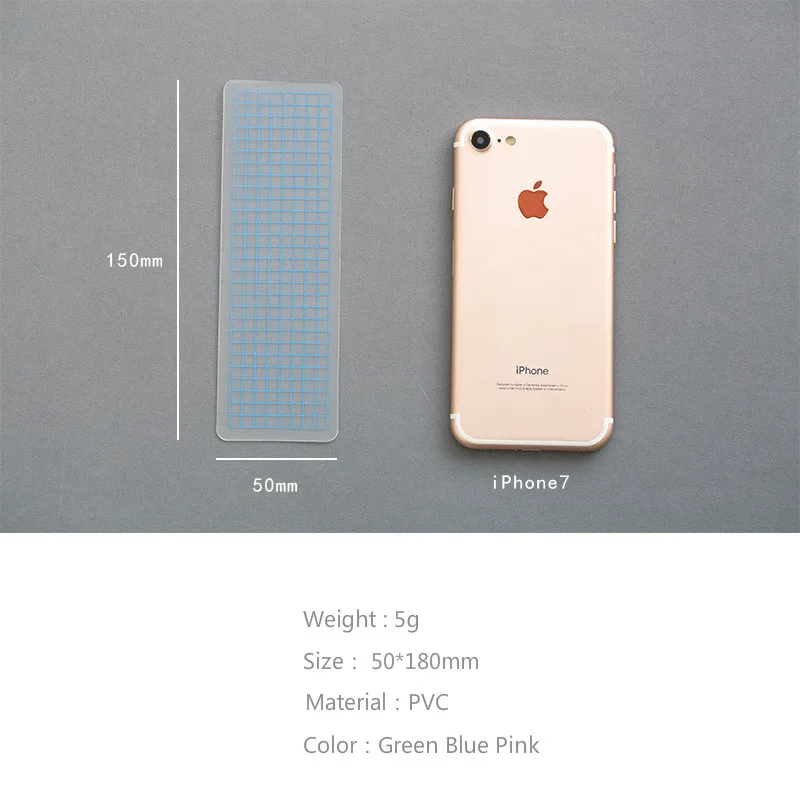 1Pcs Washi Paper Tape Sub-package Board Frosted Surface PVC Card 5x15cm