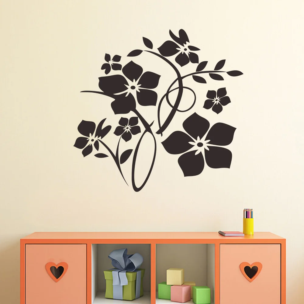 Flower Vine Wall Stickers Home Decoration For Kitchen Fridge Living Room Bathroom Wall Decor Peel & Stick Waterpoof Wall Paster