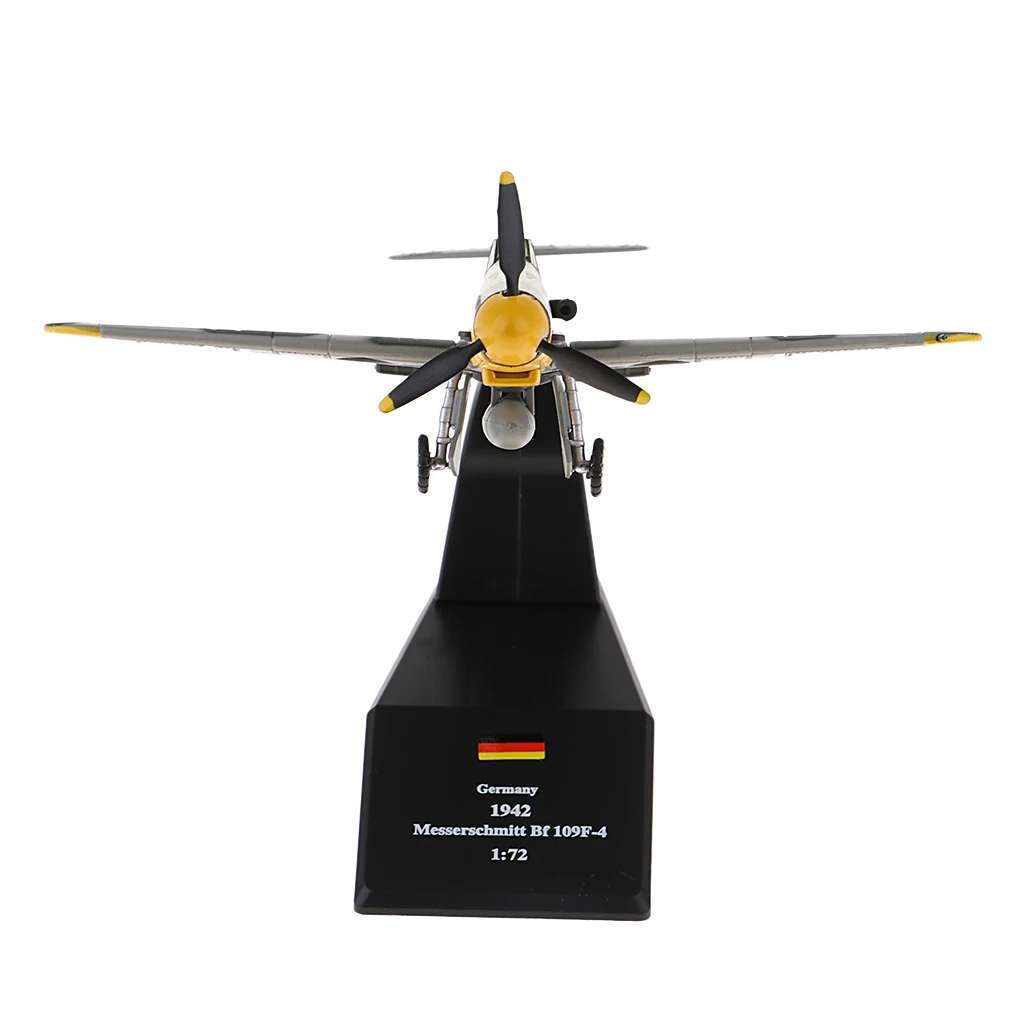 1:72 Scale Bf-109 / Me-109 Fighter Aircraft Model - Diecast Fighter Plane Replica - Mini Decorative Toy