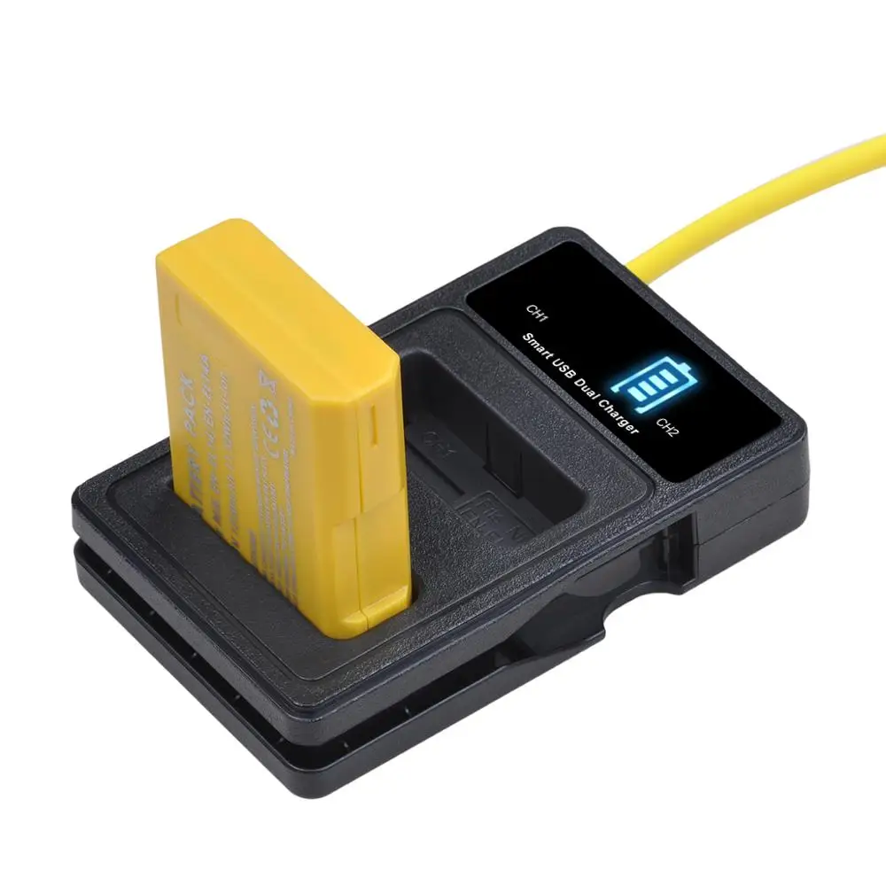 DuraPro 1530mAH EN-EL14 EN-EL14A Battery +LED Charger with Type C Port For Nikon D3100 D3200 D3300 D3400 D5100 D5200 D5300 D5600