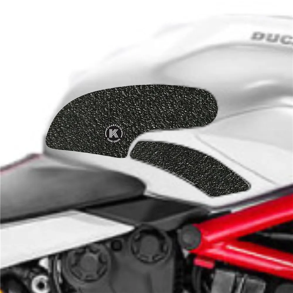 Motorcycle Tank Pad Tank grip friction protector Non-slip decals Waterproof sticker Knee Pads for DUCATI 17-18 SUPERSPORT