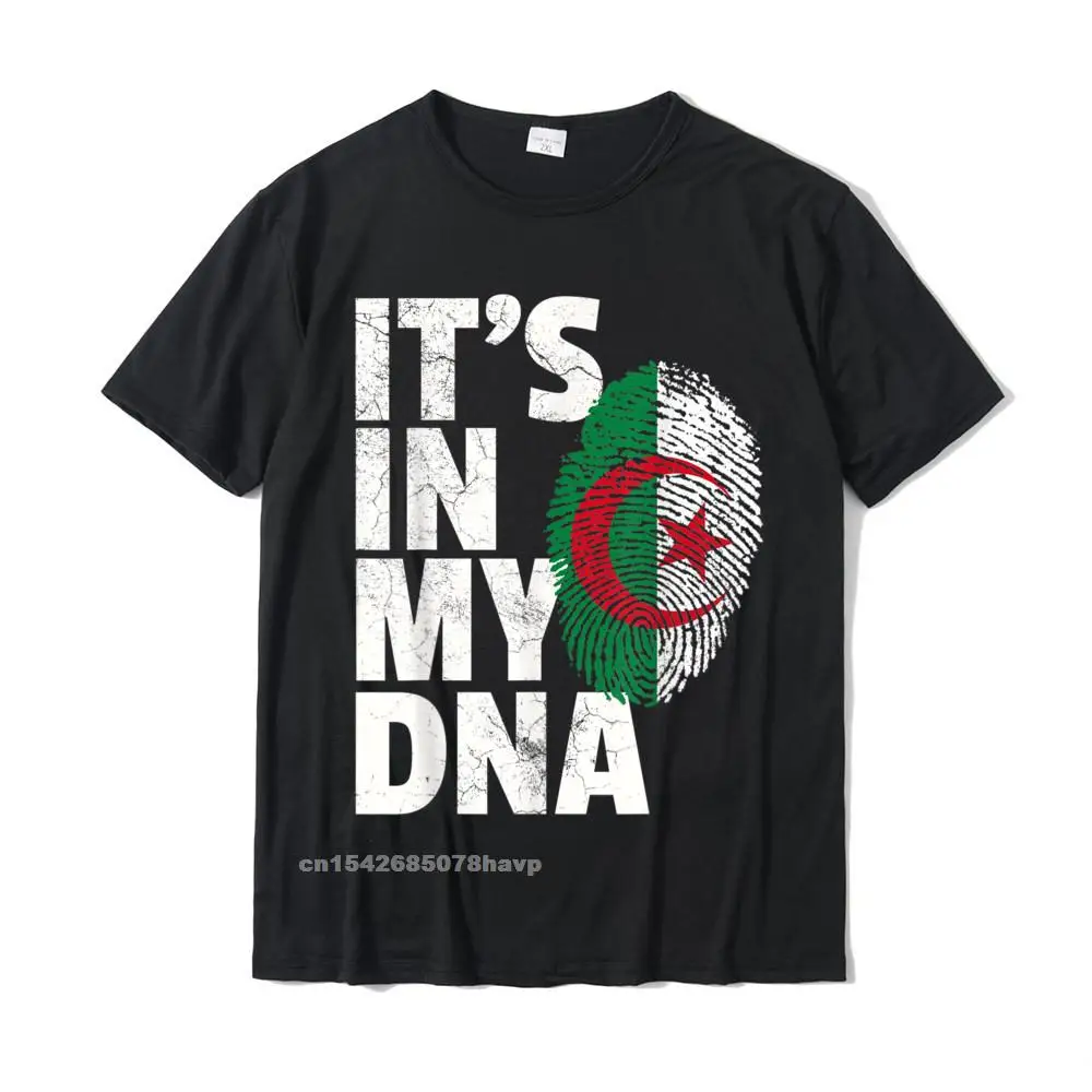 ITS IN MY DNA Algerian Algeria Flag Shirt Men Women Printed On Tops & Tees Cotton Men T Shirts Printed On Hot Sale