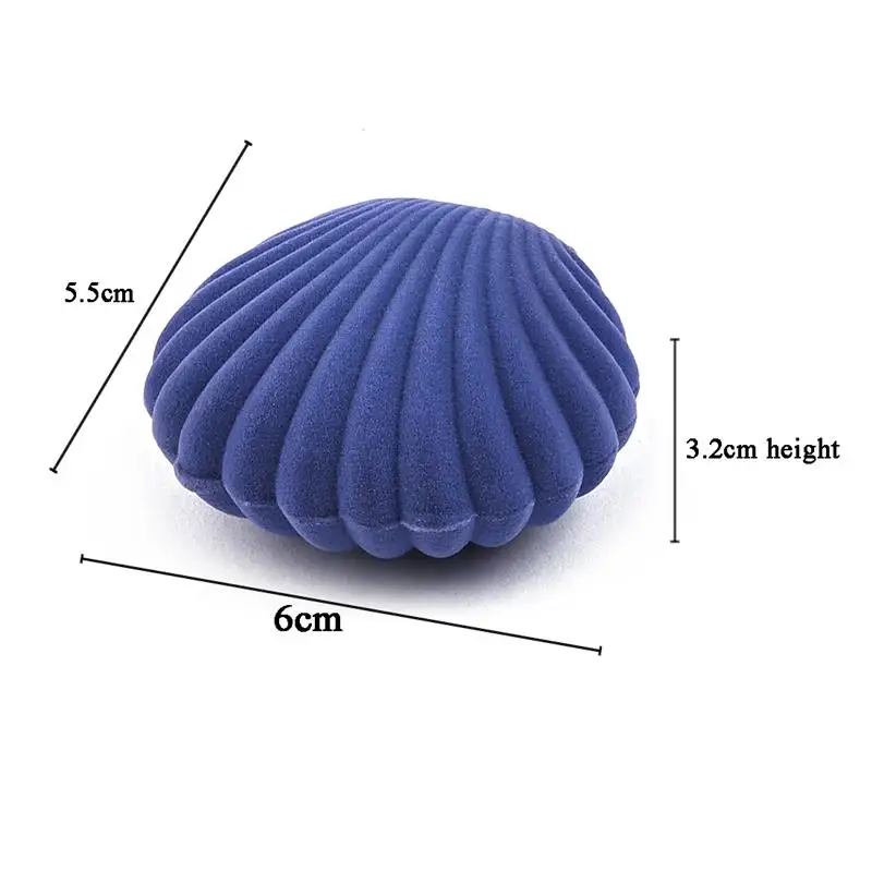 Trendy Jewelry Gift Box Shell Heart Velvet Boxes for Women Wedding Engagement Ring Earrings Necklace Portable Display Container