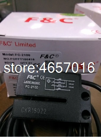 

Free shipping FC-2100 FC-2100P F&C New Original Lable Sensor 4 wires NO NC Electric Label Detector Photo Sensor