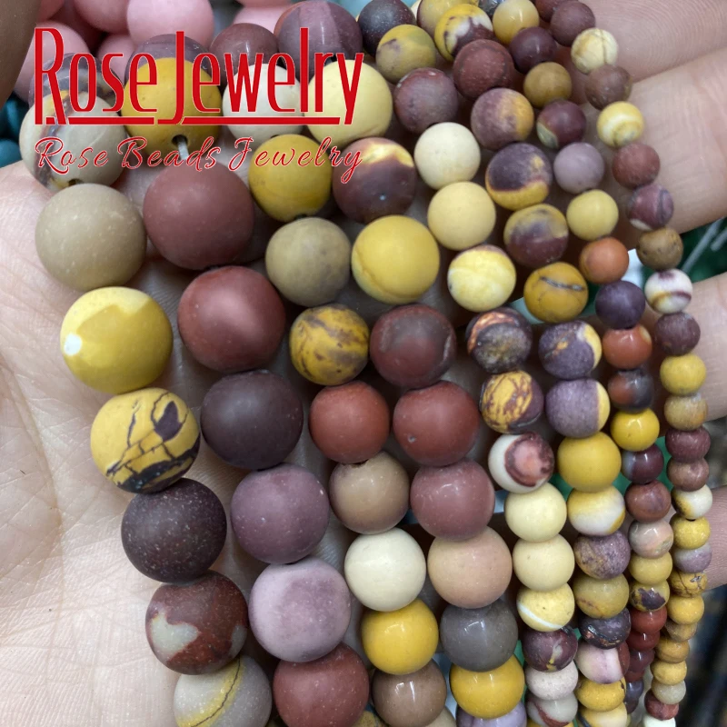 Matte Natural Colorful Mookaite Rondelle Beads Loose Stone Bead For Jewelry Making 15