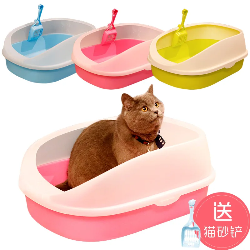 

2022 hot style semi-closed basin send cat sand shovel sand cat litter large cat toilet