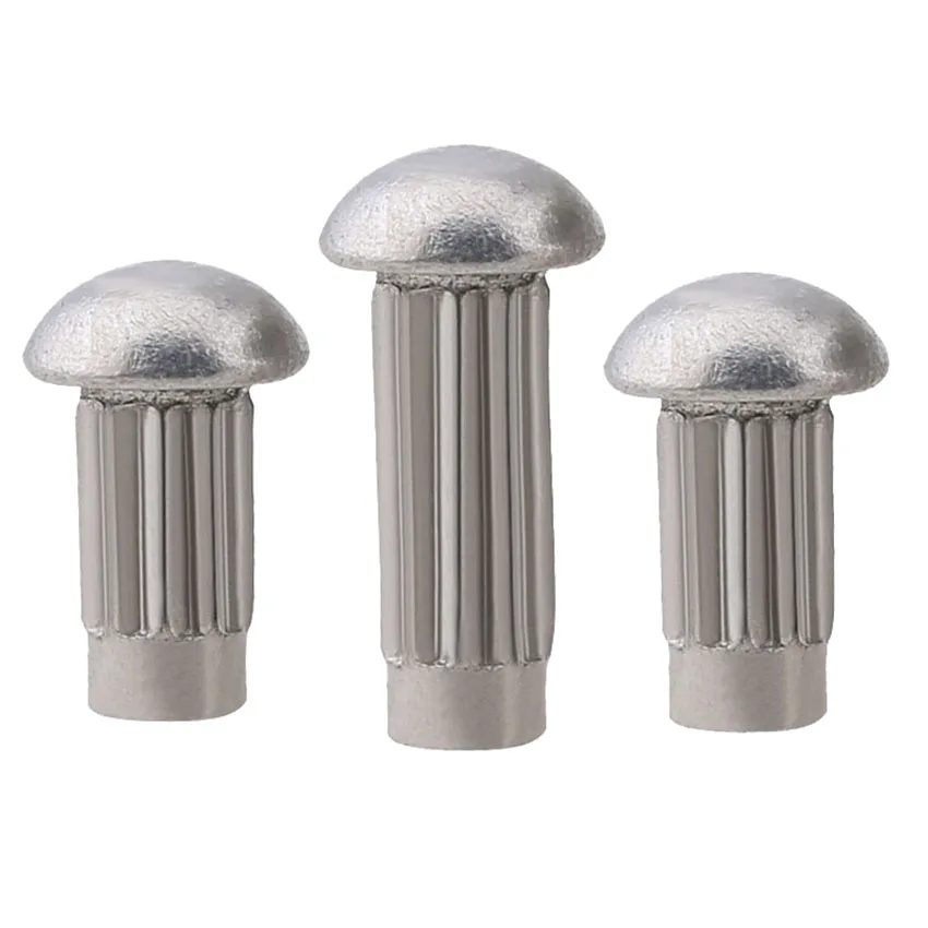 Aluminium Round Head Rivet Dome Head M2 M2.5 M3 Knurled Rivet Nut Solid Mushroom