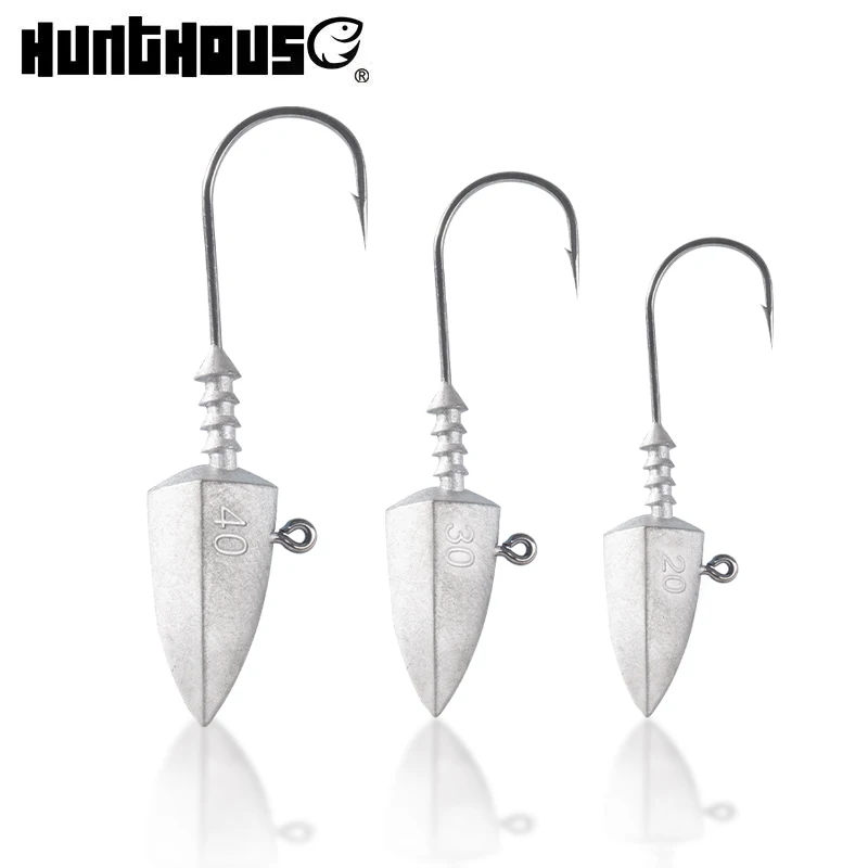 Hunthouse fishing hooks jig head 20g 30g 40g 3 pcs/pack  fishing tackle equiped with soft lure peche 2020 new lw313