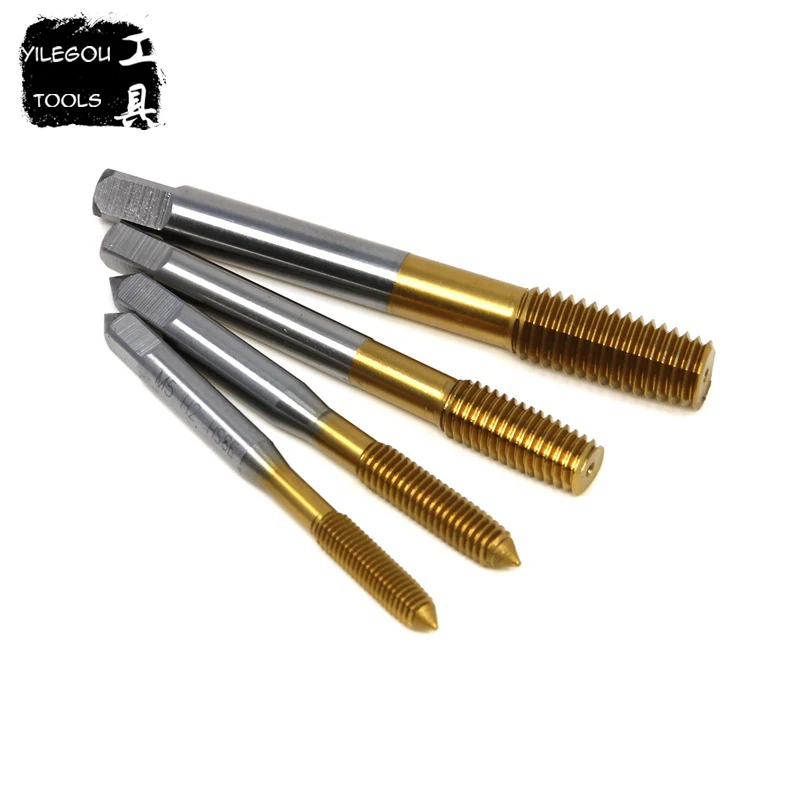 

2 Pieces HSS-E M3-M12 Extruded Tap, Thread Forming Tapping Drill Bit M3, M4, M5, M6, M8, M10, M12 Extrusion Tap With TIN Coating