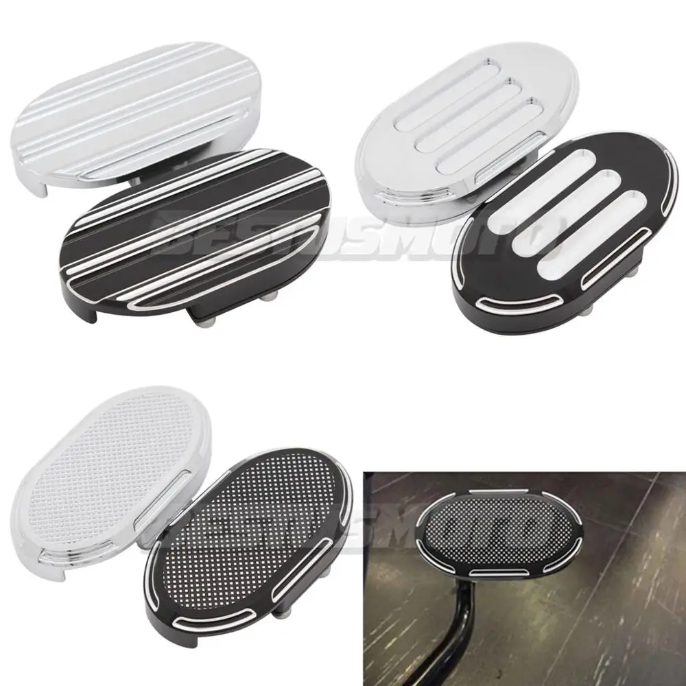 

Motorcycle CNC Aluminum Brake Foot Pegs Pedal Pad Cover Footrests For Harley Sportster XL883 XL1200 Dyna Wide Glide V-Rod