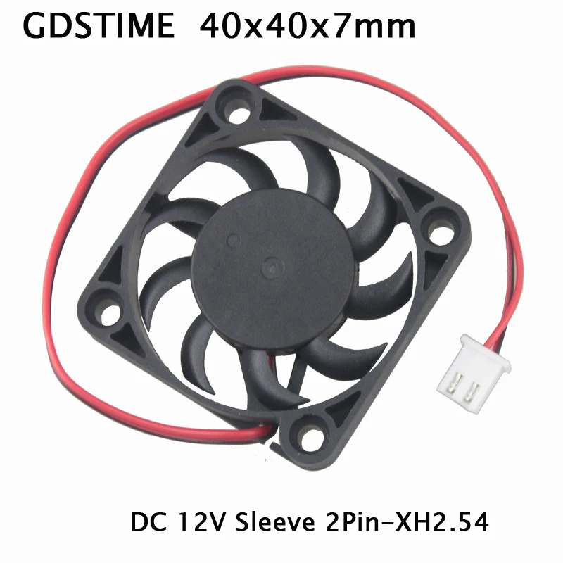 

10pcs LOT Gdstime DC 12V 4007 4cm 40mm 40x40x7mm DC PC Computer Heatsink Brushless Cooing Cooler Fan 2Pin XH2.54 Connector