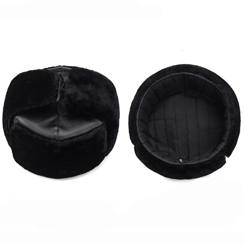 Ấm Dày Nga Mũ Quân Đội Nam Mũ Quân Đội Mùa Đông Ushanka Máy Bay Ném Bom Nón Da Rắn Earflap Bẫy Bắt Trượt Tuyết Lông Mũ Lưỡi Trai nam