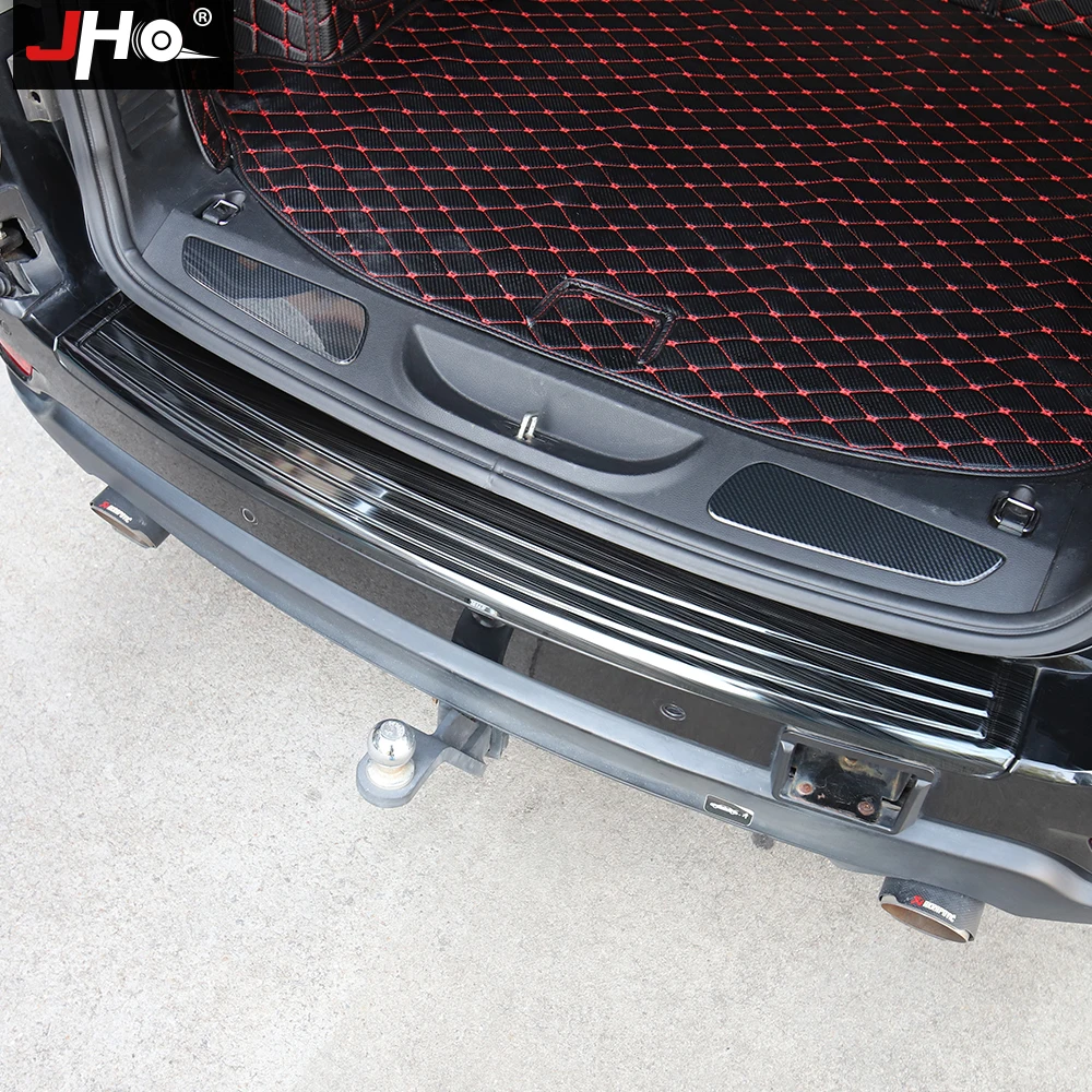 JHO Stainless Steel Car Outer Rear Bumper Guard Scuff Sill Plate for Jeep Grand Cherokee 2014-2020 2018 2016 2017 19 Accessories